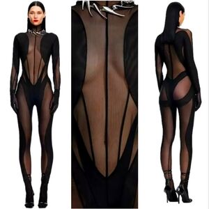 Mugler Spiral Catsuit Size L (H&M) NWT